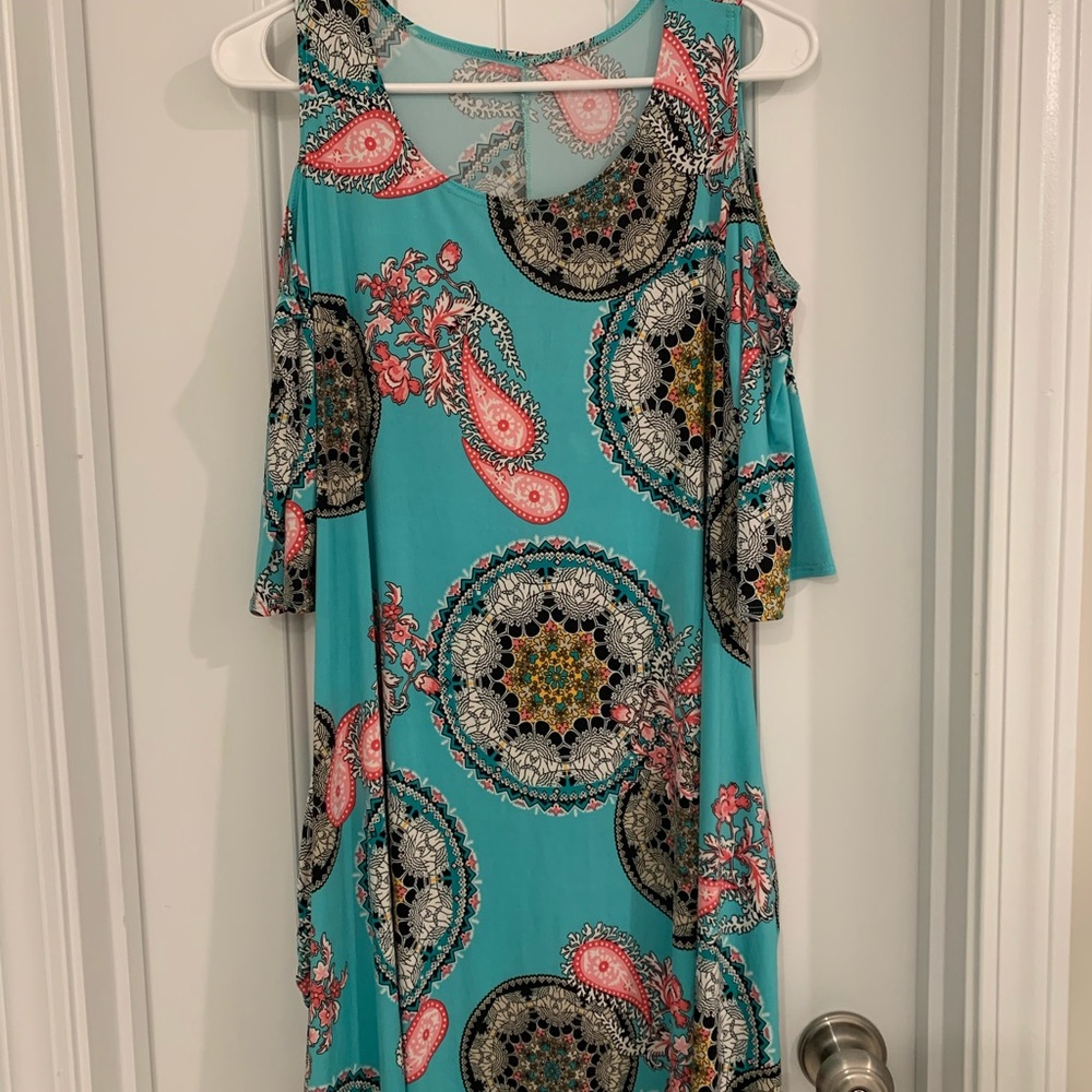 Bohemian Cold Shoulder Tunic Top